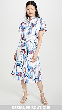 Stella Jean - Rasatello Corna Dress