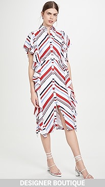 Stella Jean - Abito Popeline Riga Dress