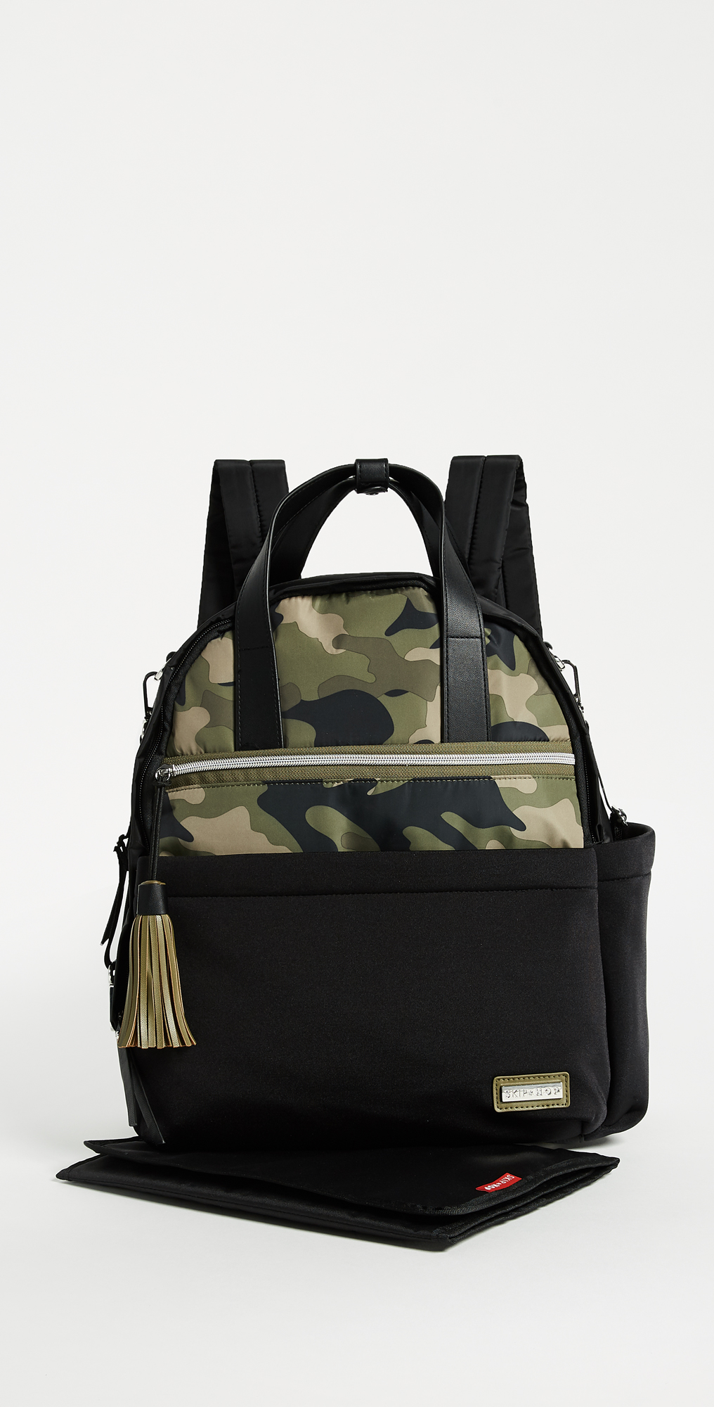 black camo diaper bag