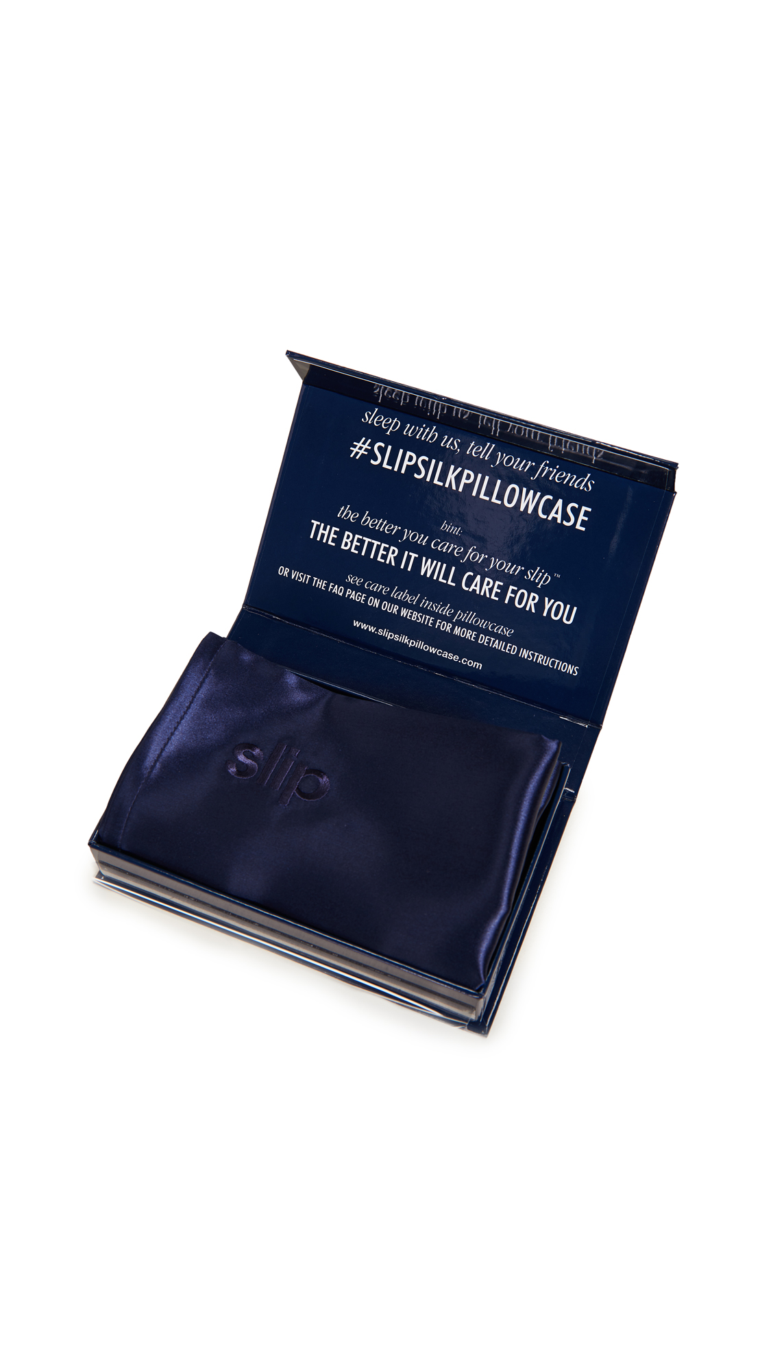 Slip Silk Queen Pillowcase In Navy