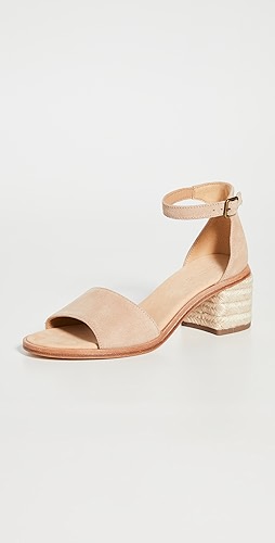 designer mid heel sandals