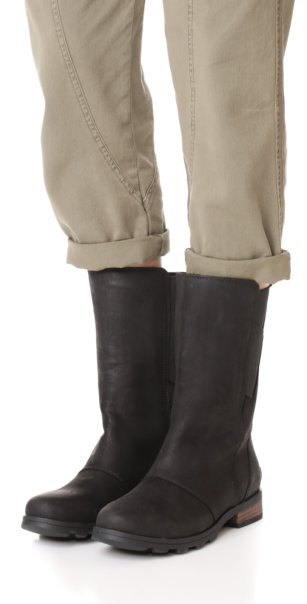 sorel emelie mid boot black