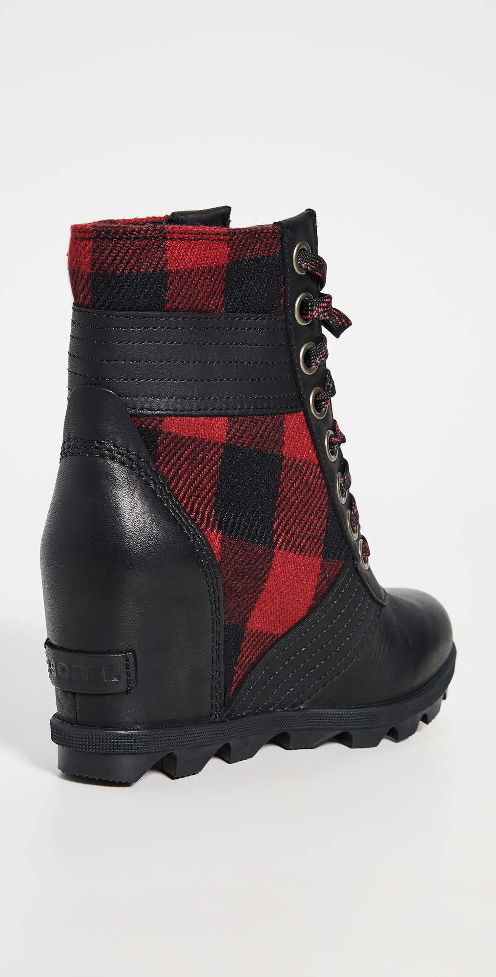 sorel plaid wedge