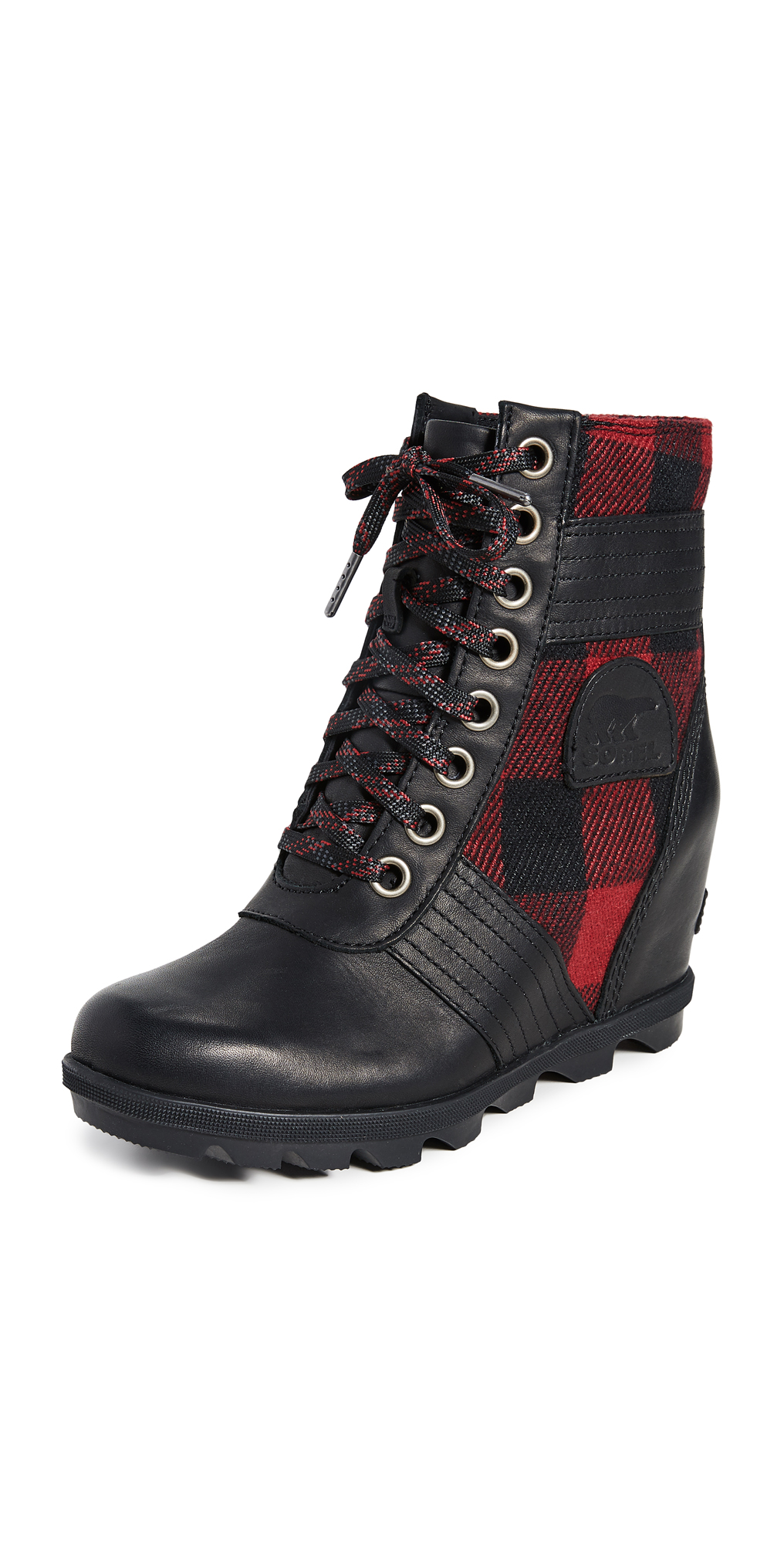 sorel plaid wedge