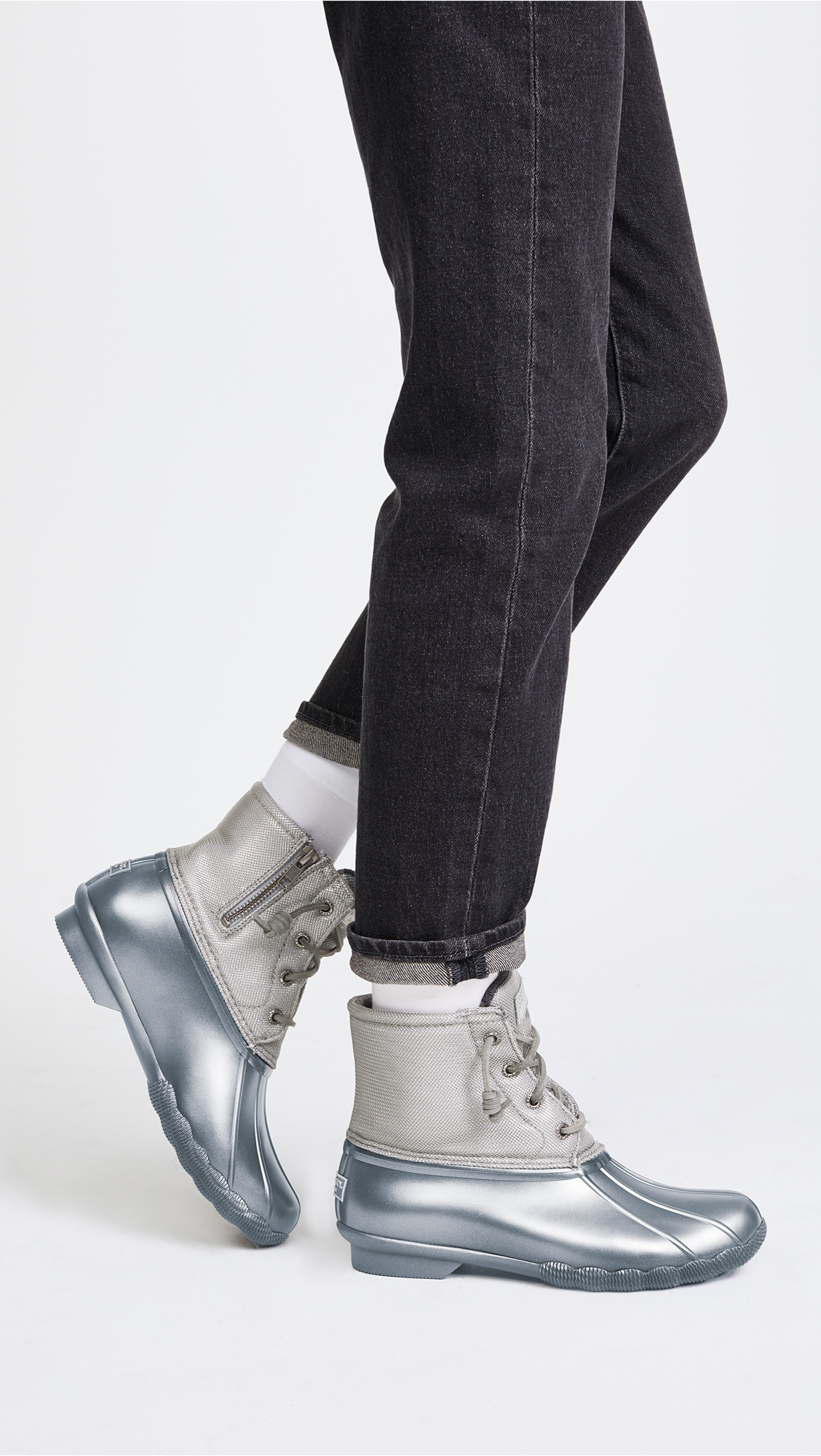 sperry duck boots pearlized