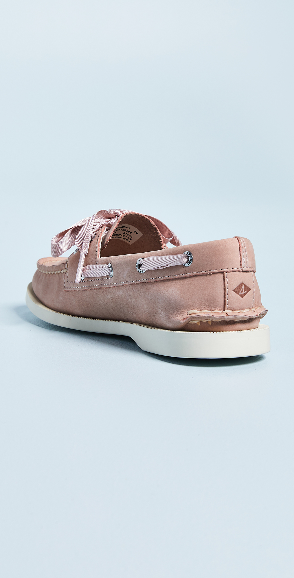 sperry satin lace boat shoe