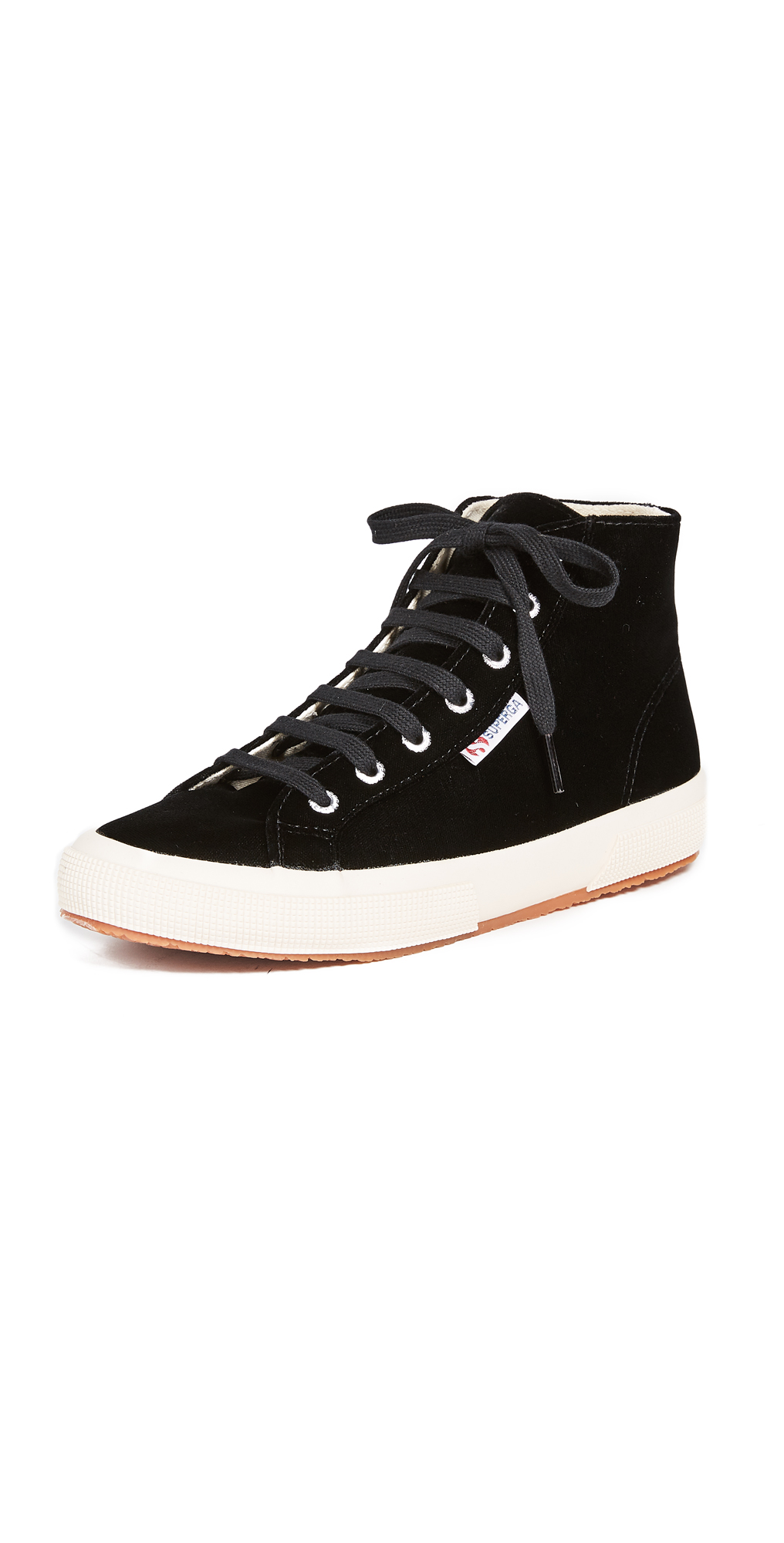 superga velvet high top sneakers