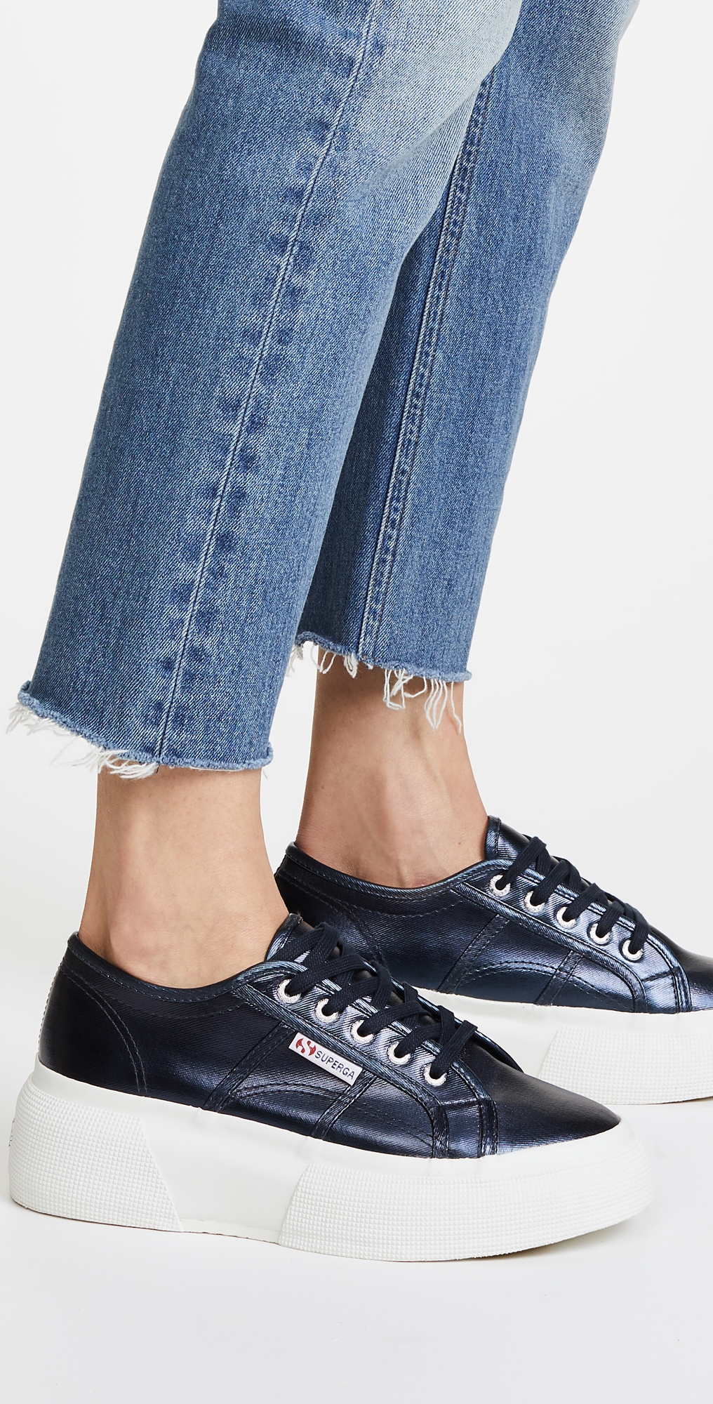 superga metallic slip on