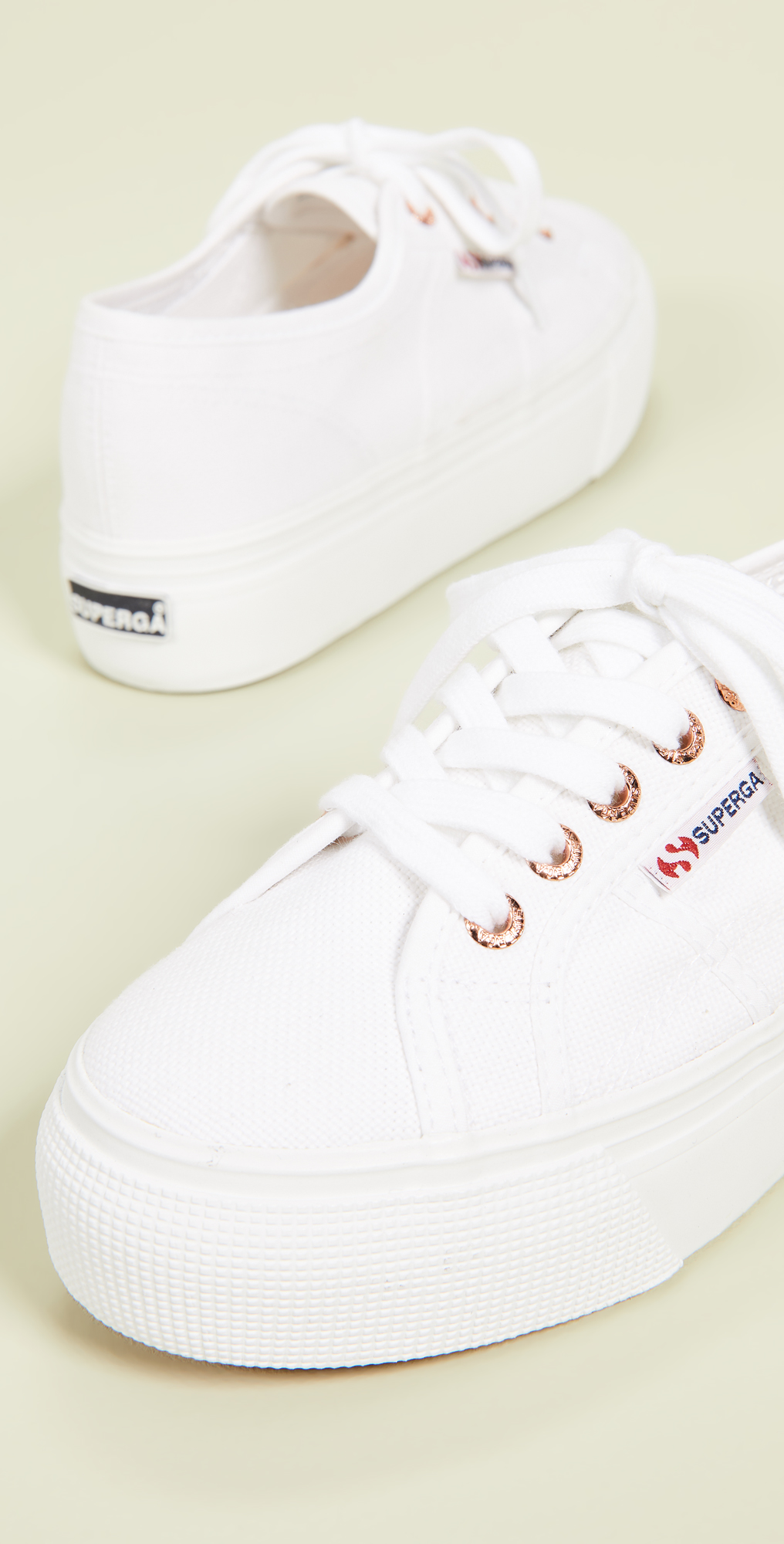 superga white rose gold platform