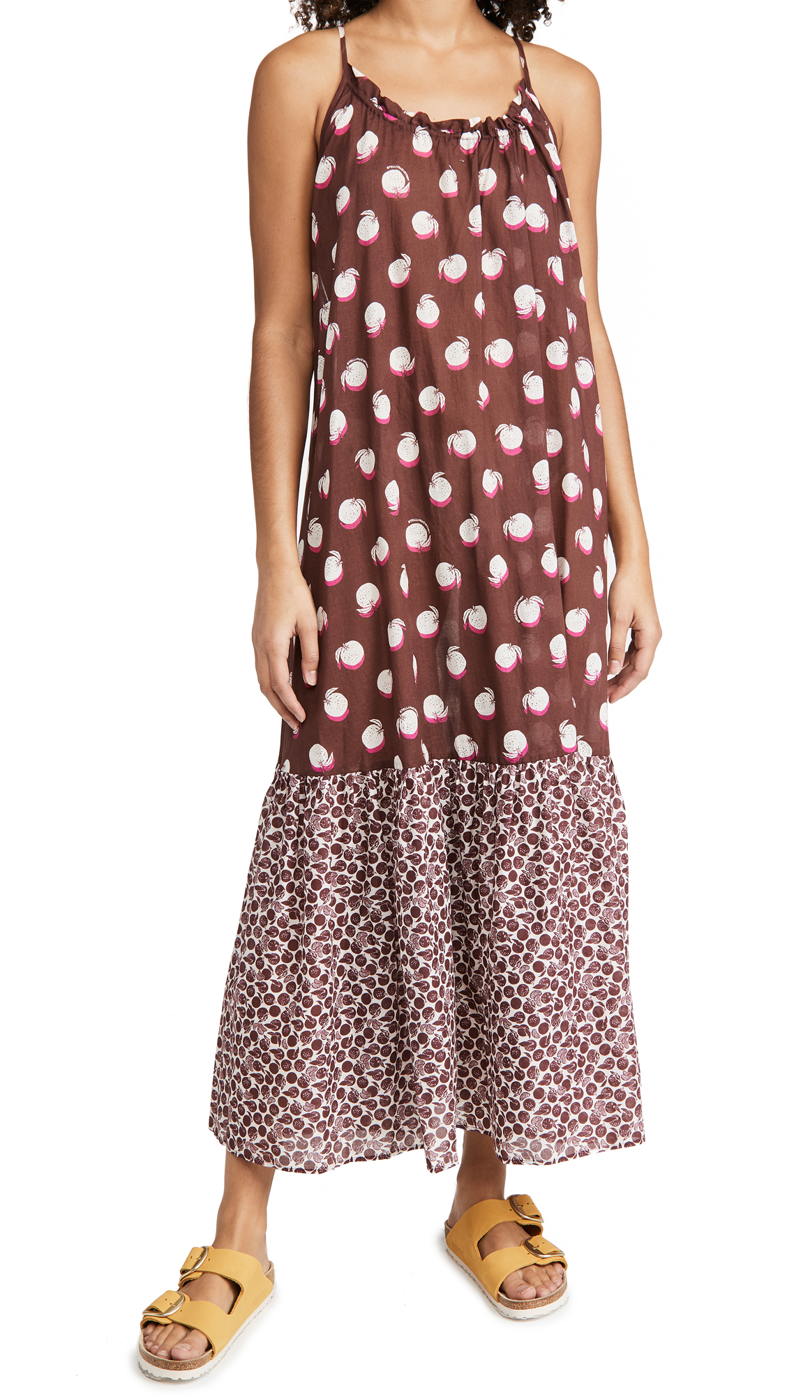 dress with oranges print