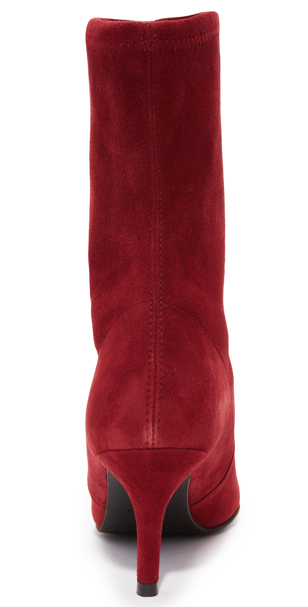 stuart weitzman snug suede kitten heel booties