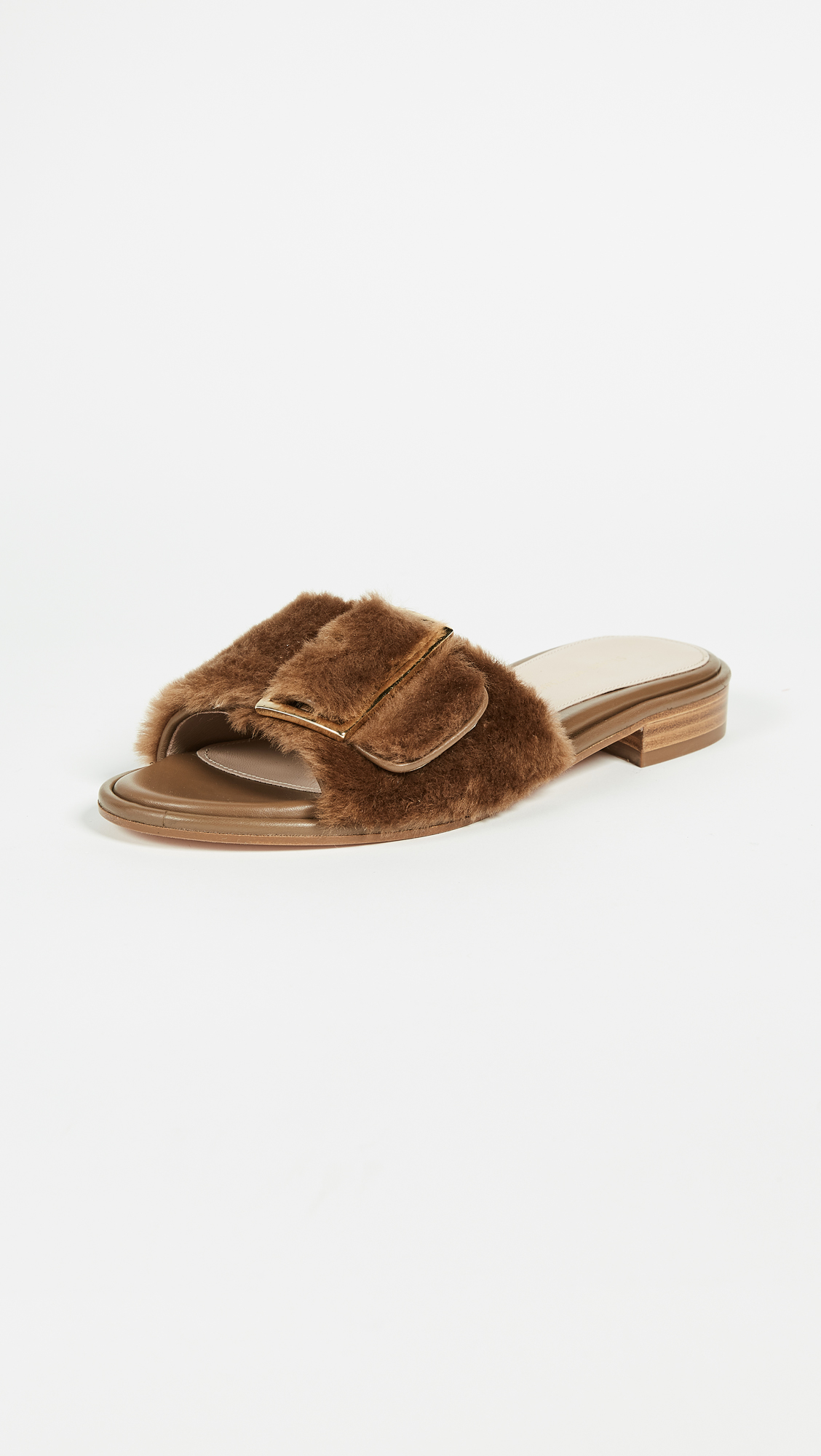 stuart weitzman fur sandals