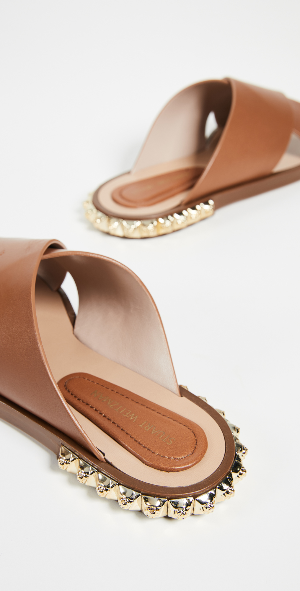 stuart weitzman rockrose leather slides