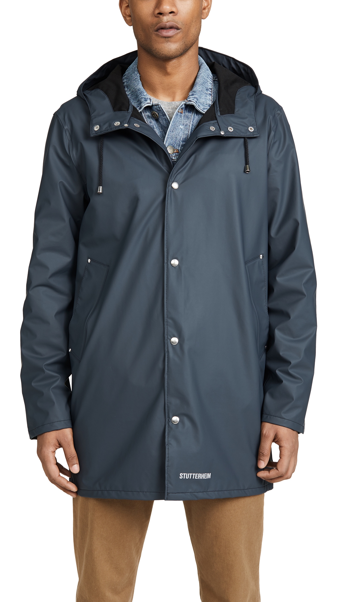 Stutterheim Stockholm Lightweight Raincoat In Navy ModeSens