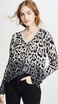 360 SWEATER - Lauren Leopard Cashmere Sweater