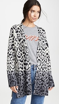 360 SWEATER - Jocelyn Leopard Cashmere Cardigan