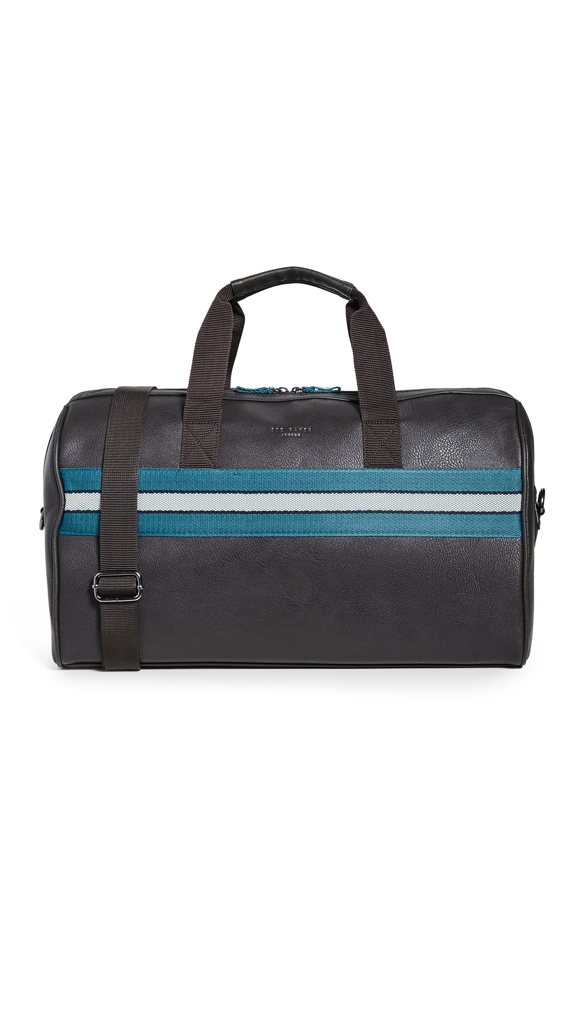 Ted Baker Empress Striped Webbing Holdall Bag In Chocolate