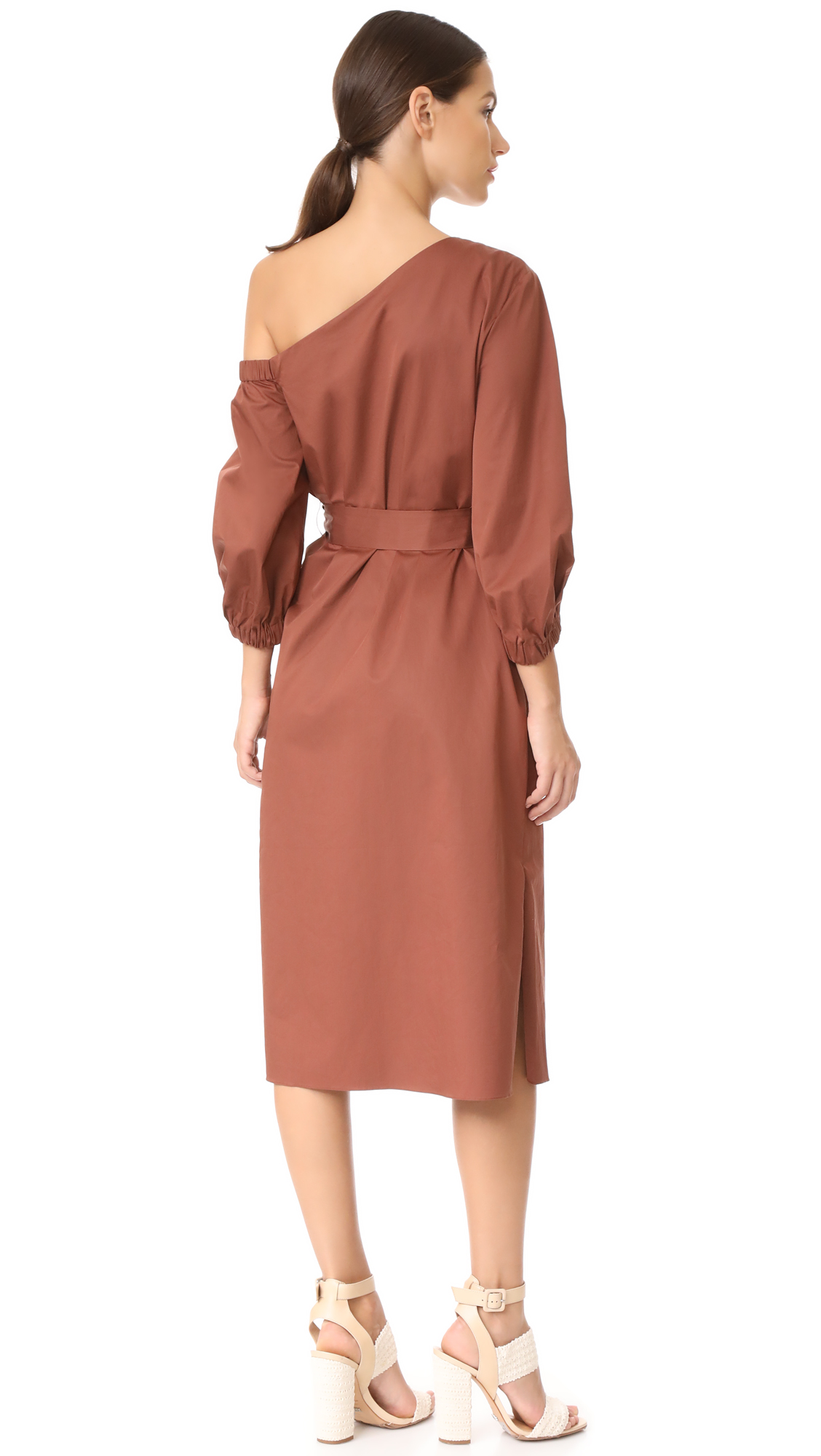 tibi one shoulder dress