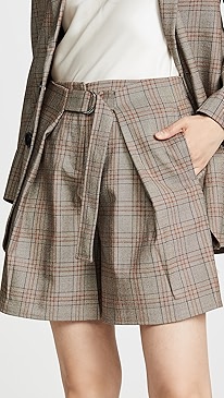 Tibi - Pleated Relaxed Shorts