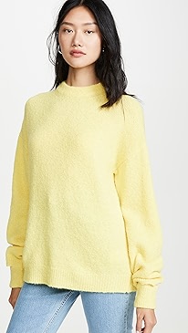 Tibi - Crew Neck Alpaca Pullover