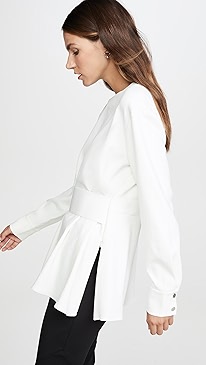 Tibi - Peplum Top w Side Zippers