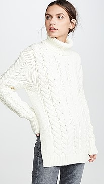 Tibi - Turtleneck Bareback Pullover