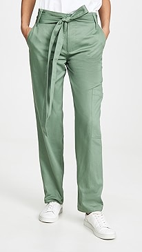 Tibi - Slouch Front Tie Cargo Pants
