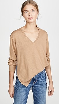 Tibi - V Neck Combo Sweater