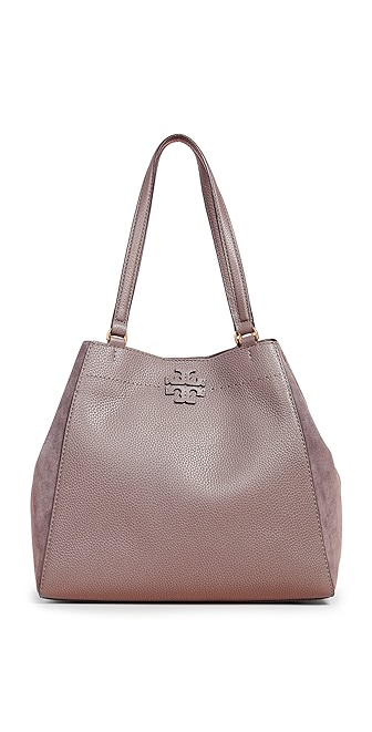 tory burch mcgraw mixed suede shoulder bag