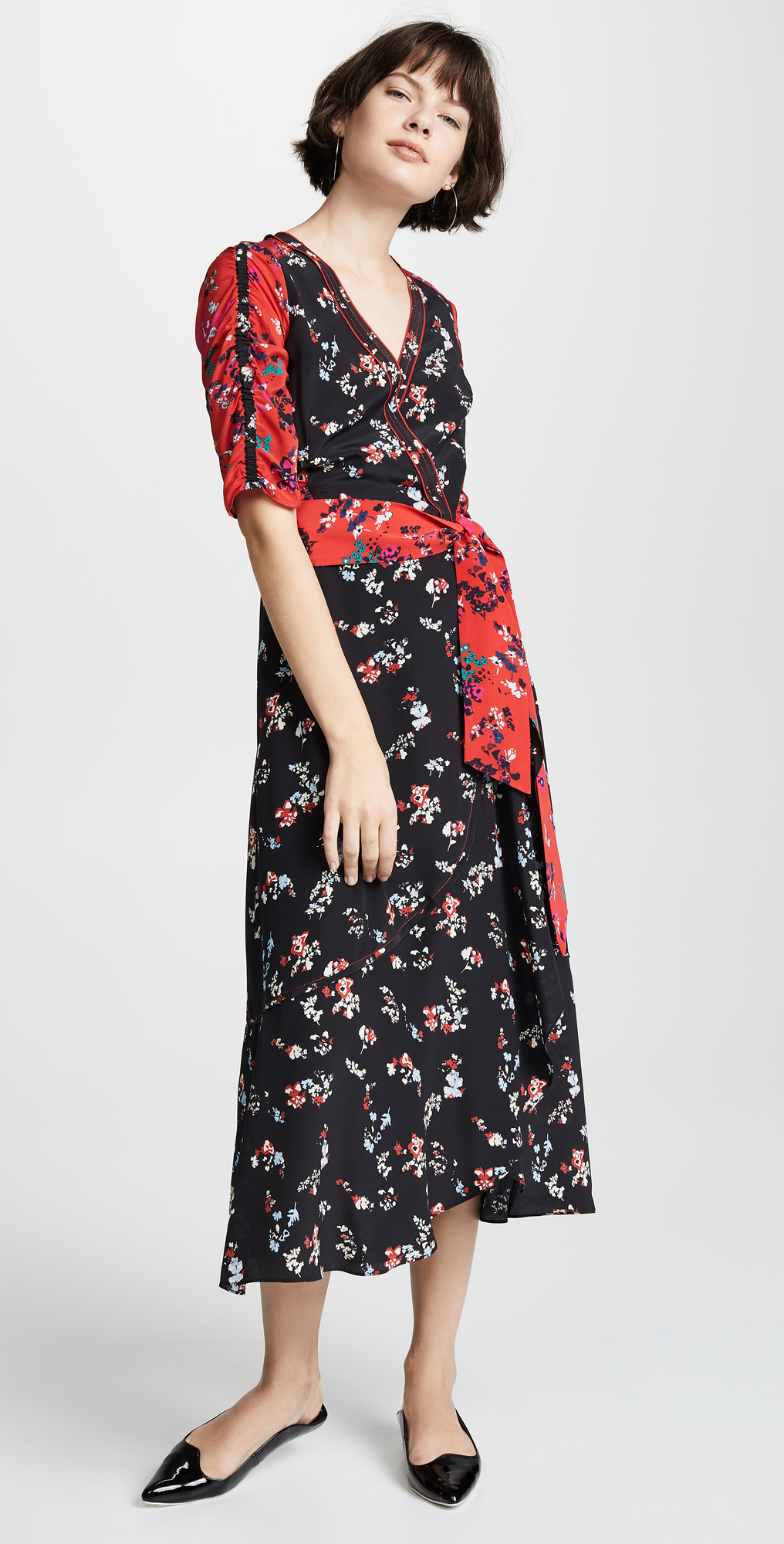tanya taylor floral blaire wrap dress