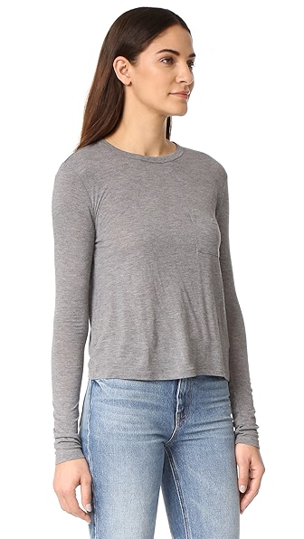 ALEXANDER WANG T CLASSIC CROPPED LONG SLEEVE TEE