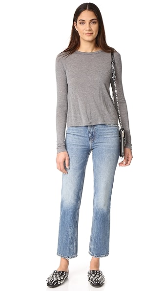 ALEXANDER WANG T CLASSIC CROPPED LONG SLEEVE TEE