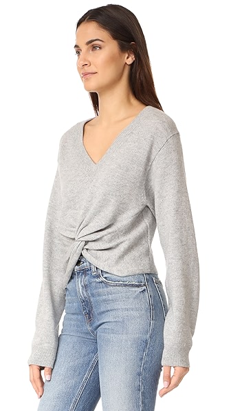 ALEXANDER WANG T DEEP V TWIST FRONT SWEATER