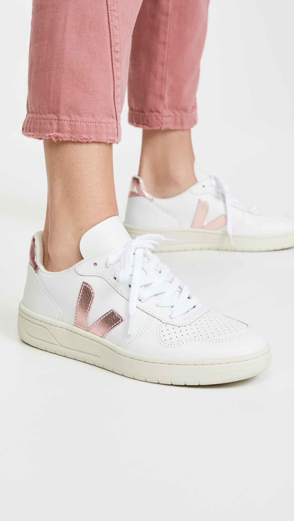 Veja perforated toe sneakers clearance