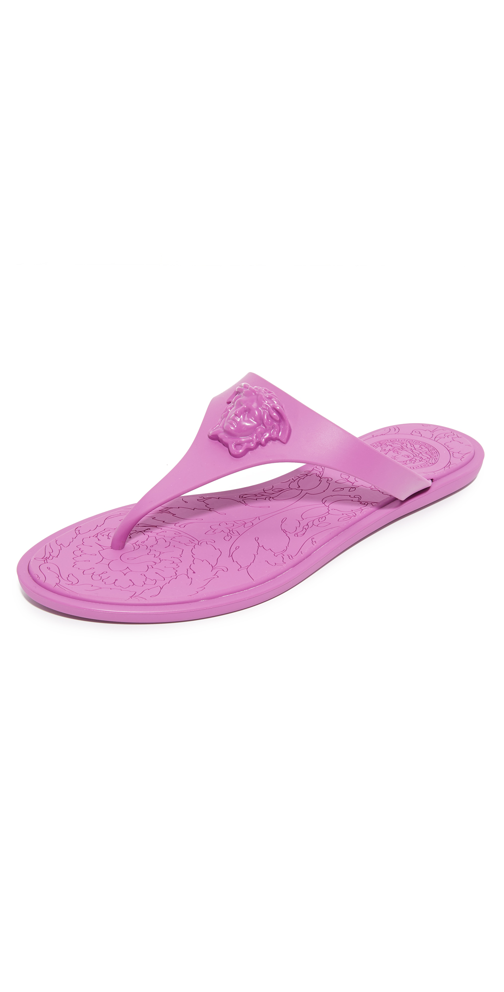 versace pink flip flops