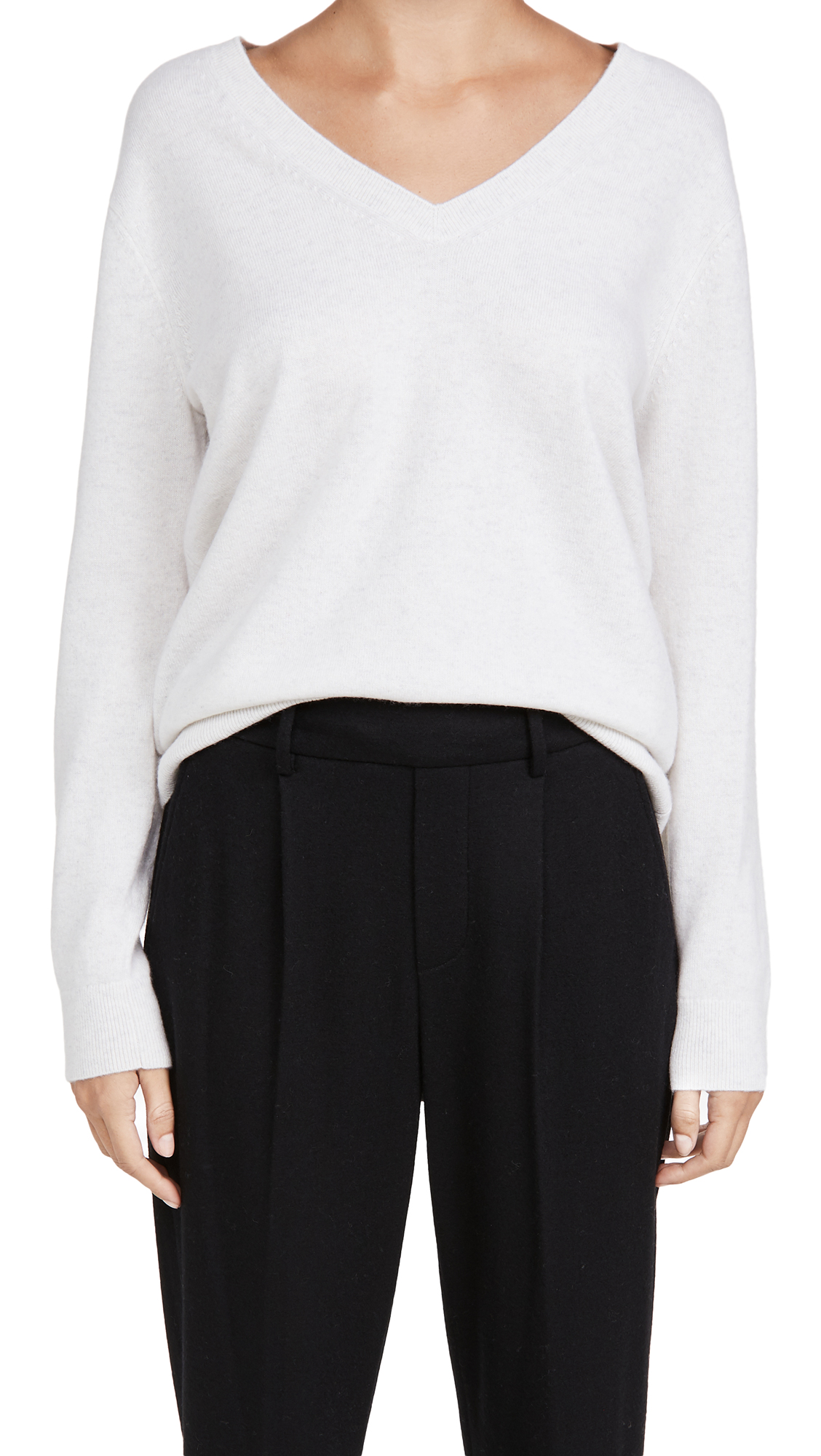 Vince white cashmere sweater clearance