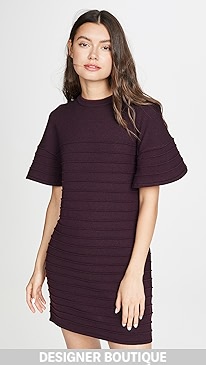 Victoria Victoria Beckham - Flounce Sleeve Mini Dress