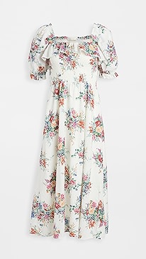 wayf off the shoulder midi dress