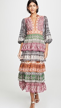 Zimmermann - Amari Tiered Midi Dress