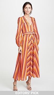 Zimmermann - Goldie Rainbow Plunge Dress