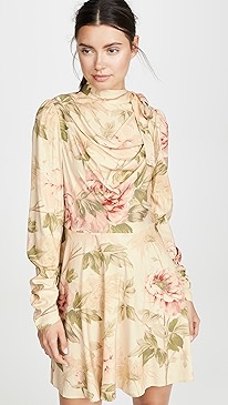Zimmermann - Espionage Silk Cowl Mini Dress
