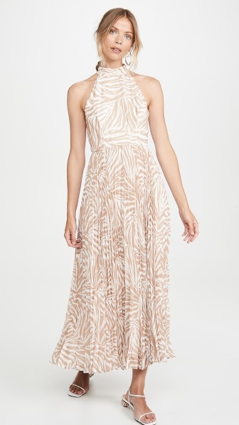 sunray halter picnic dress Zimmermann In Sand Zebra Soul Flower Collection