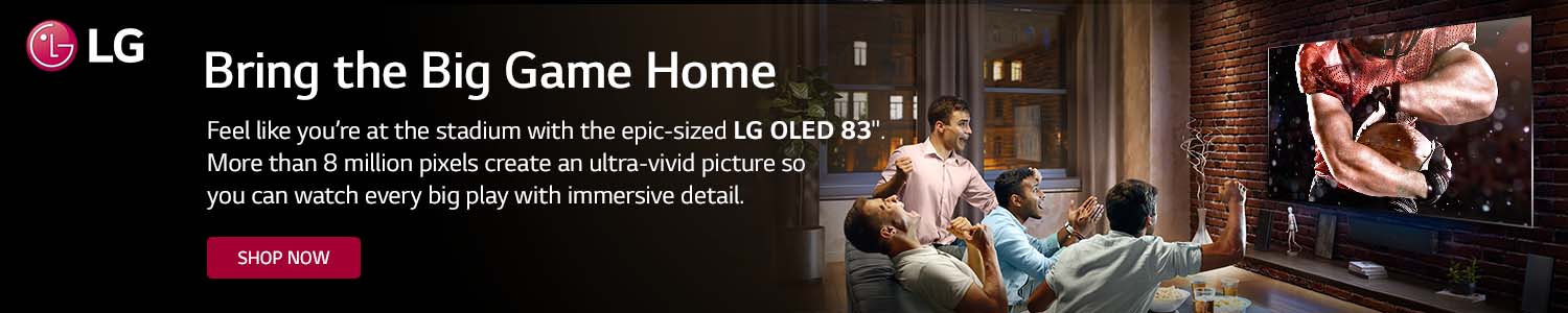 Bring the BIG Game home with the epic-sized LG OLED 83"