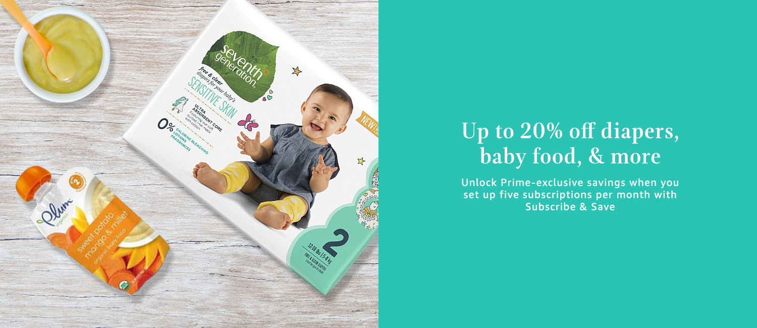 Up to 20% off diapers and baby food