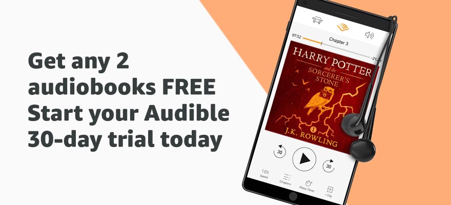 Get any 2 audiobooks FREE. Start your Audible 30-day trial today.