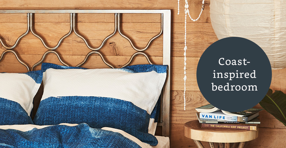 Coast-inspired bedroom