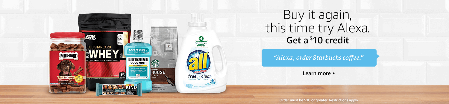 Get a $10 Credit for Your First Reorder with Alexa