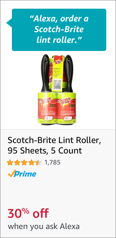 Voice Order a Scotch-Brite Lint Roller