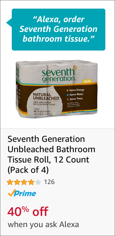 Voice Order Seventh Generation Bathroom Tissue