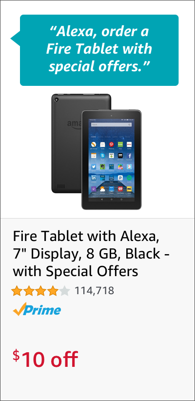 Voice Order a Fire Tablet with Special Offers